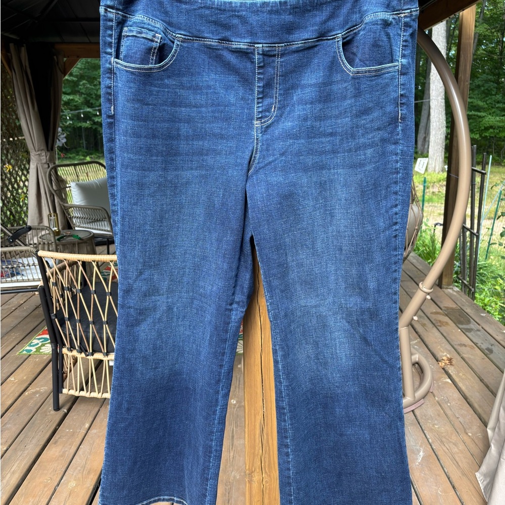 Belle by Kim Gravel Dark Blue Flare Jeans